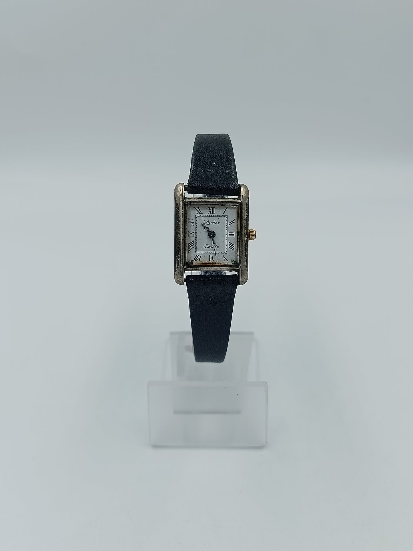 Vintage Damen Armbanduhr Lacher Quartz mit römischen Ziffern
