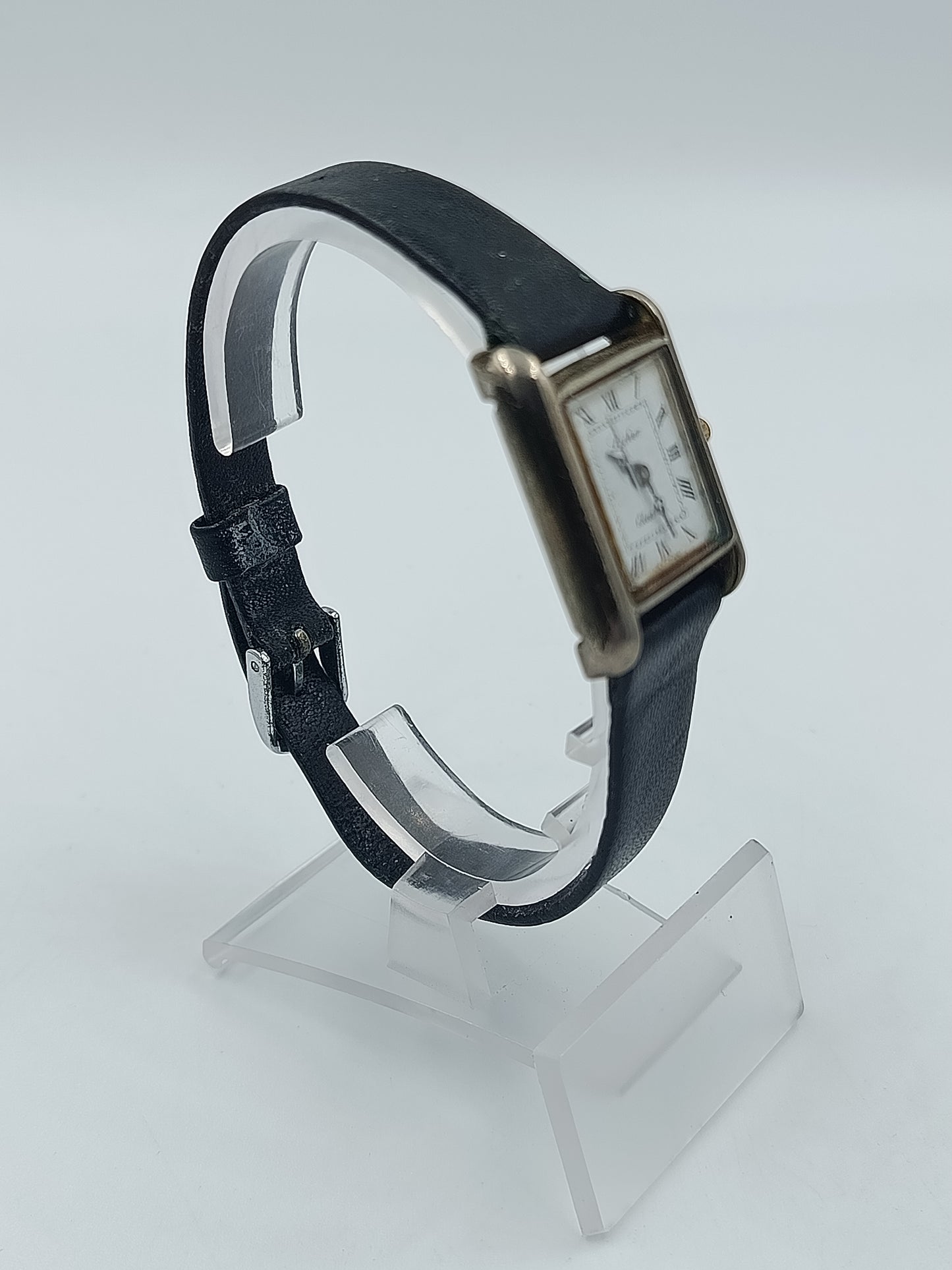 Vintage Damen Armbanduhr Lacher Quartz mit römischen Ziffern