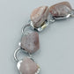 Elegantes Armband mit marmorierten Steinelementen in Rosé Creme Silberfarben