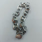 Elegantes Armband mit marmorierten Steinelementen in Rosé Creme Silberfarben