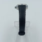 Prätina Quartz Damenarmbanduhr Silberfarben mit schwarzem Lederband