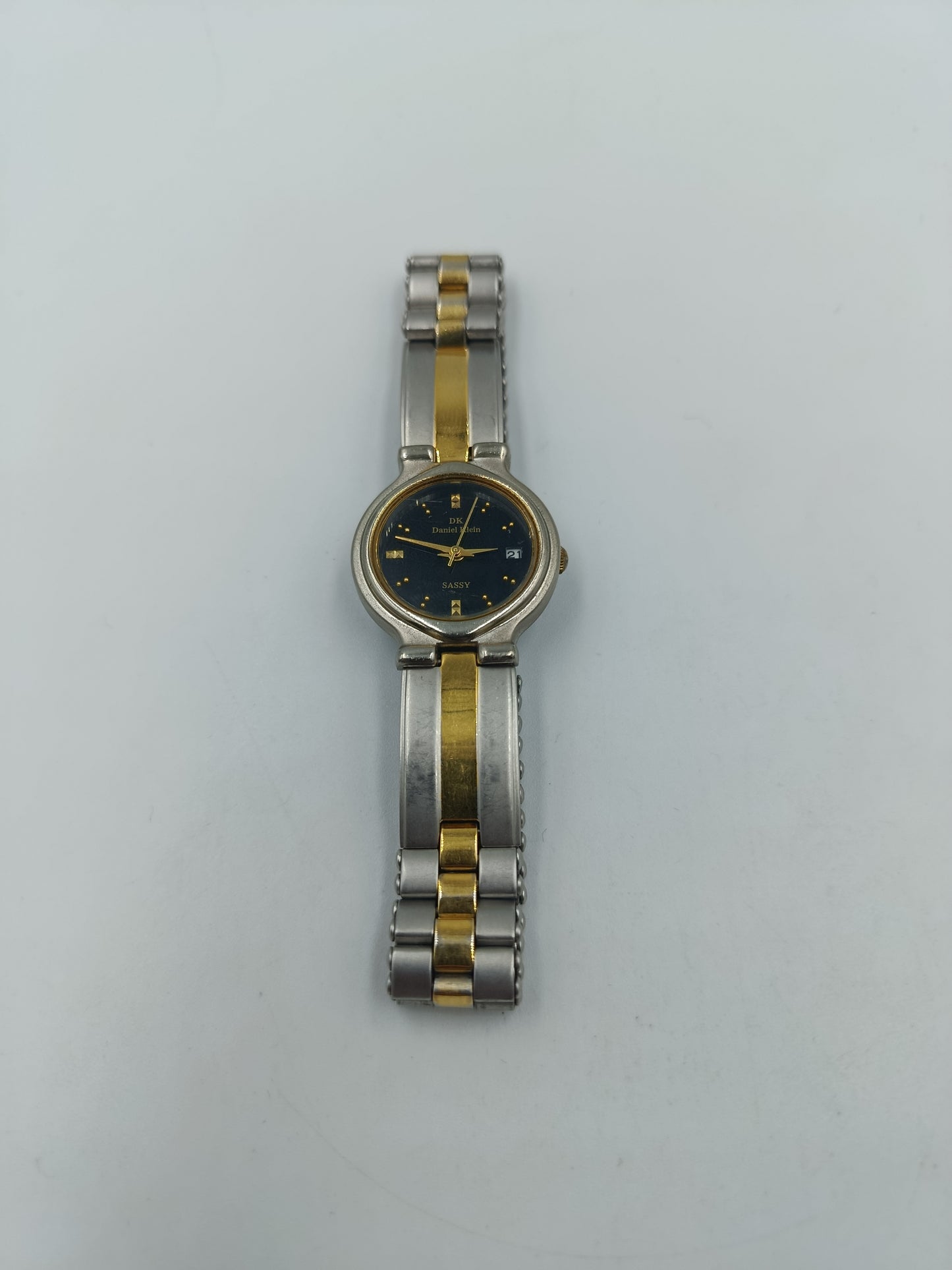 Daniel Klein Sassy Damenarmbanduhr Bicolor mit Datumsanzeige