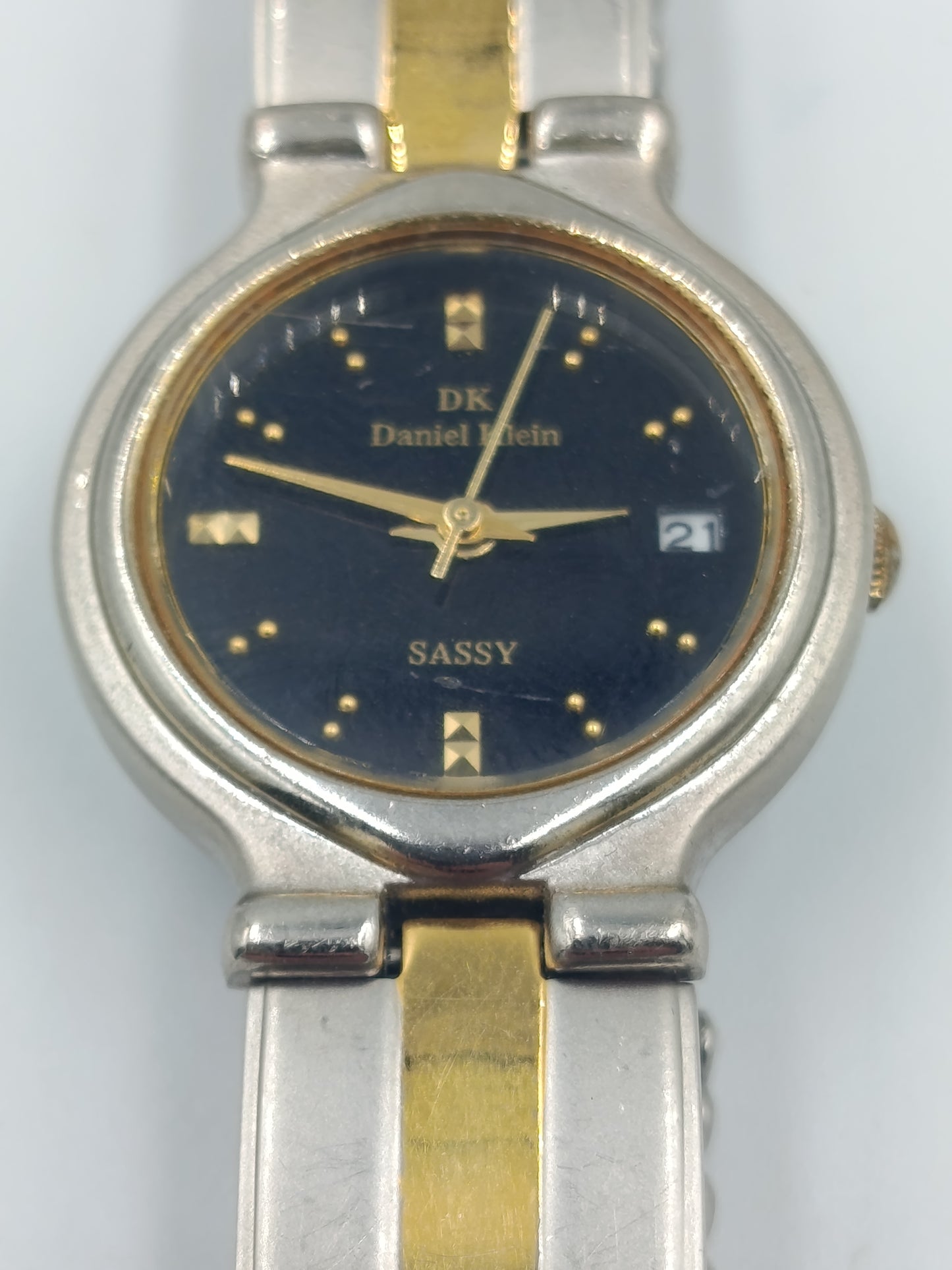 Daniel Klein Sassy Damenarmbanduhr Bicolor mit Datumsanzeige