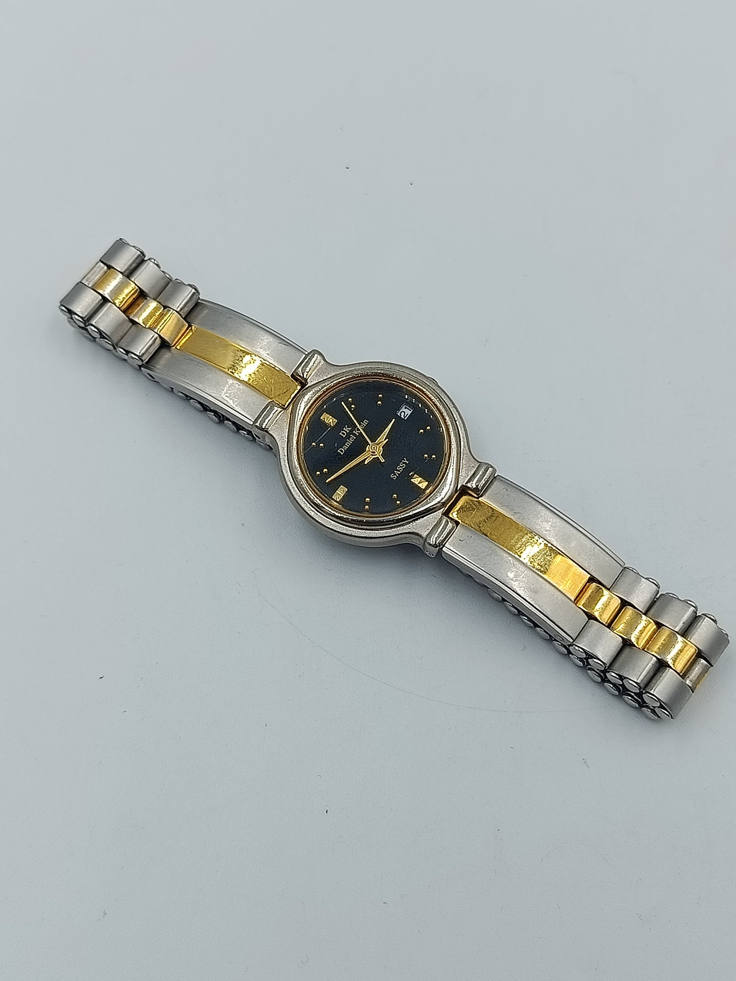 Daniel Klein Sassy Damenarmbanduhr Bicolor mit Datumsanzeige