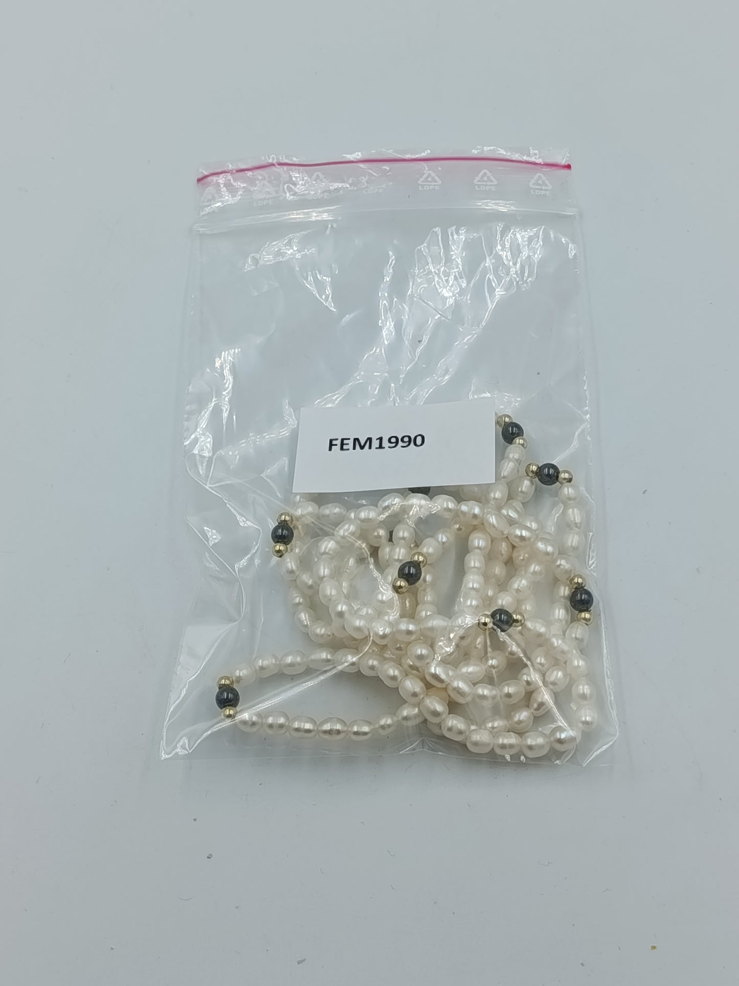 Vintage Doppelreihige Perlenkette Weiß Süßwasserperlen Stil Kette 45,5cm
