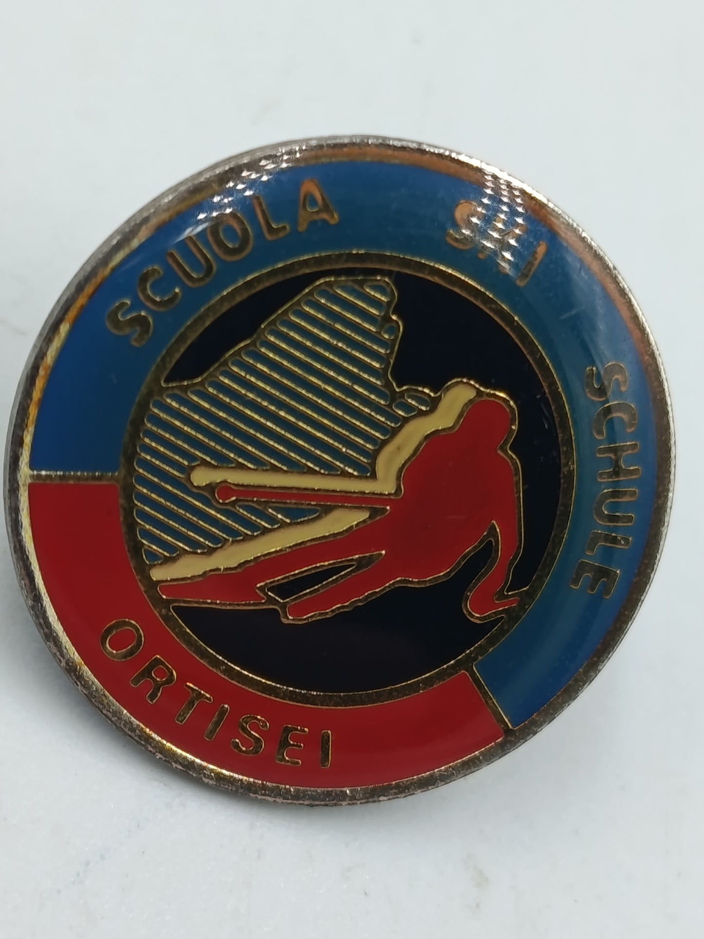 Scuola Sci Ortisei Ski Schule Pin Anstecker Skifahren Südtirol Souvenir