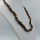 Tigerauge Splitterkette Naturstein Halskette Braun Vintage Schmuck