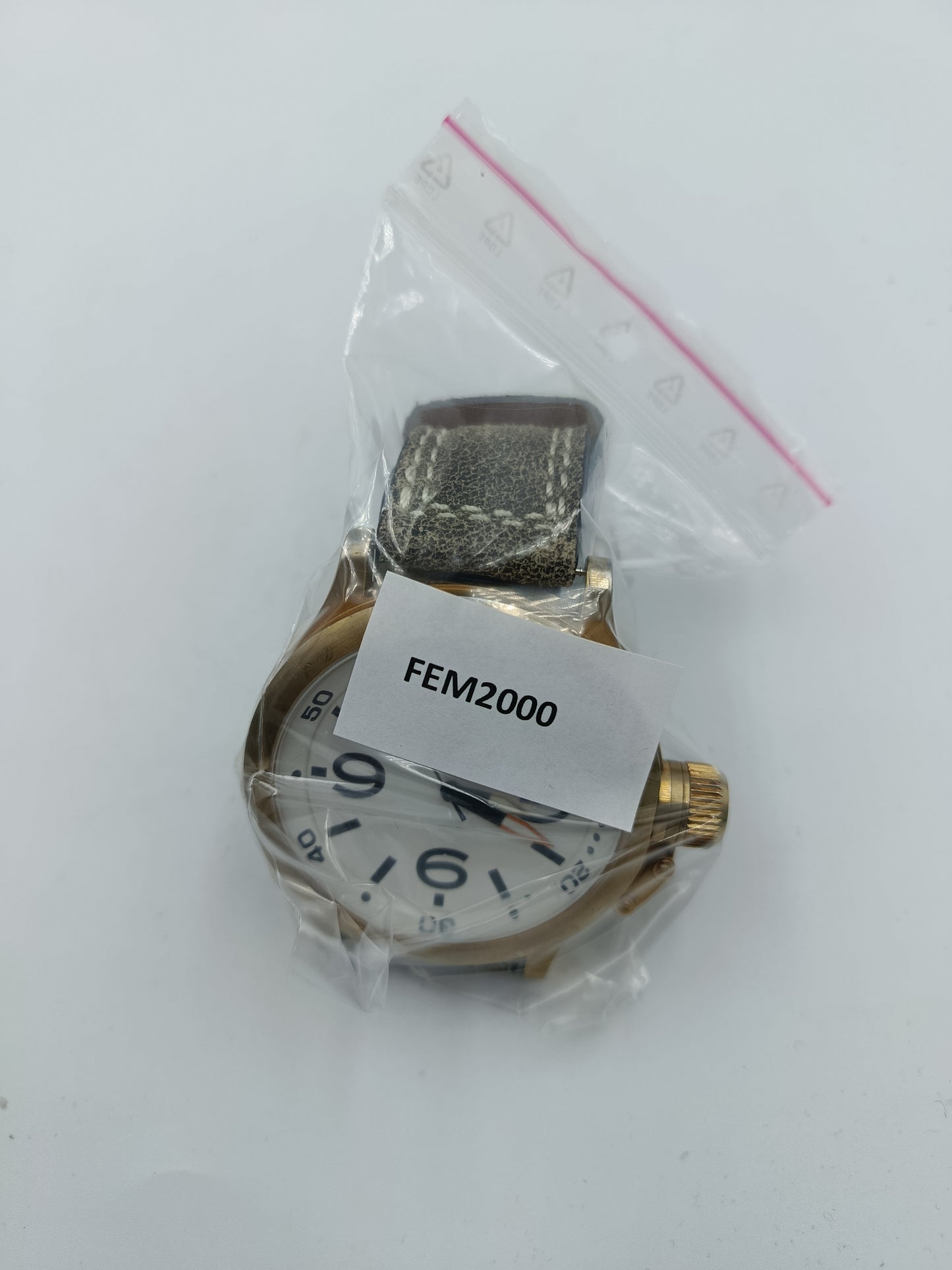 OOZOO Steel Armbanduhr Goldfarben Lederarmband Datum Herren Uhr Defekt