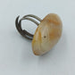 Vintage Naturstein Ring Braun Beige Verstellbar Statement Ring Damen