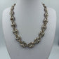 Vintage Gliederkette Silberfarben Statement Kette Collier 45,5 cm