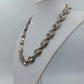 Vintage Gliederkette Silberfarben Statement Kette Collier 45,5 cm