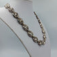 Vintage Gliederkette Silberfarben Statement Kette Collier 45,5 cm