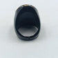 Vintage Perlmutt Abalone Ring Oval Groß Statement Ring Größe 64