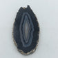 Achat Scheiben Anhänger Naturstein Geode Silberrand Schmuckanhänger