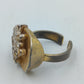 Designer Ring verstellbar Silber &amp; Goldfarben mit Zirkonia Modern Schmuck