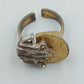Designer Ring verstellbar Silber &amp; Goldfarben mit Zirkonia Modern Schmuck