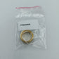 Breiter Designer Ring Goldfarben mit Perle Größe 55 Statement Ring