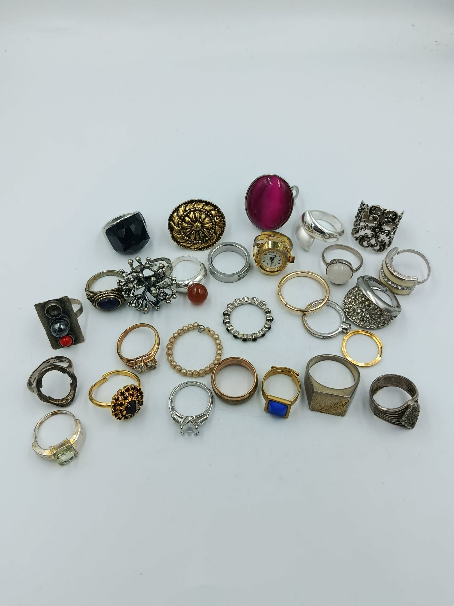 Großes Ringe Konvolut Damenringe Modeschmuck Sammlung ca 176g