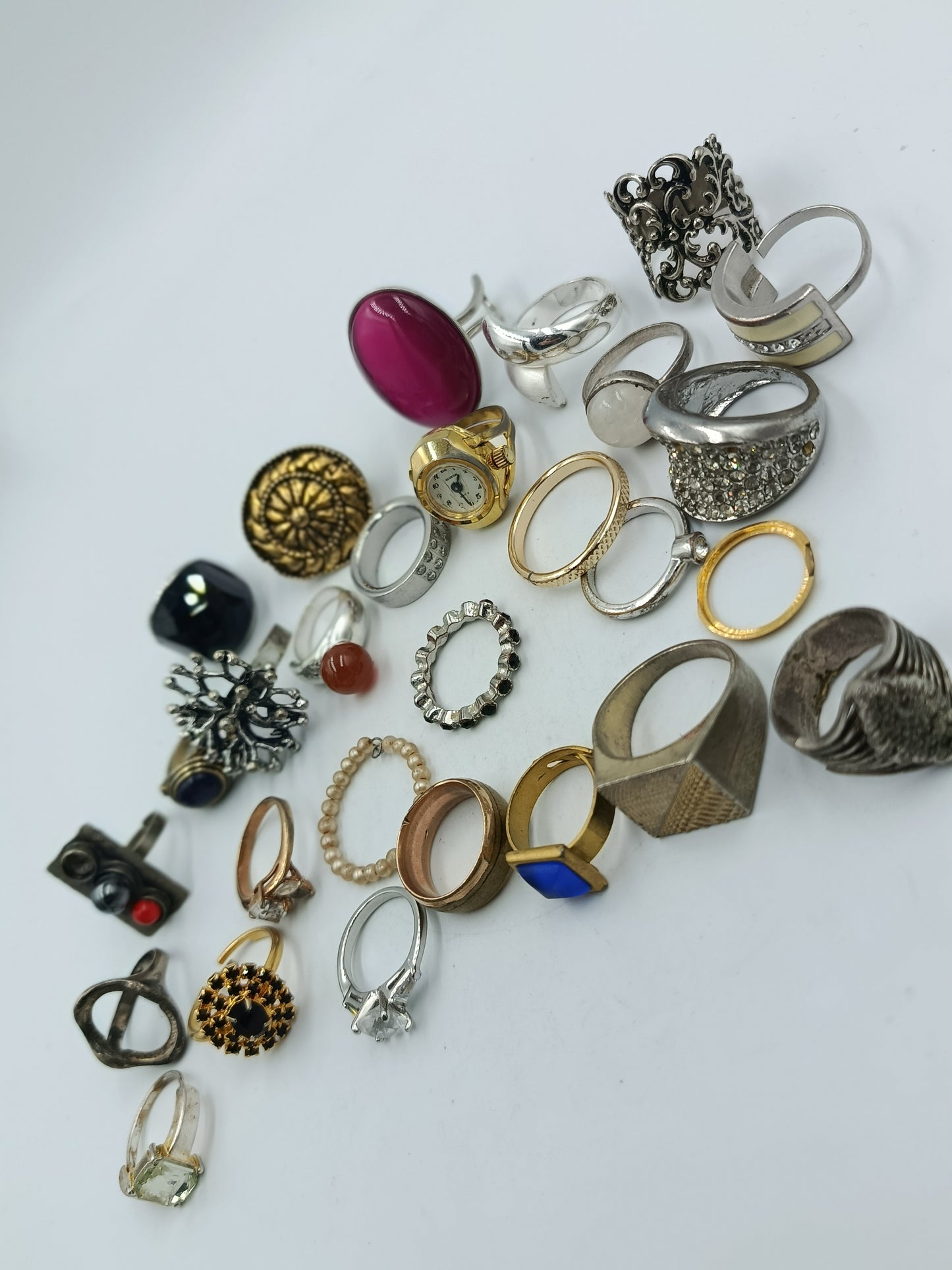 Großes Ringe Konvolut Damenringe Modeschmuck Sammlung ca 176g