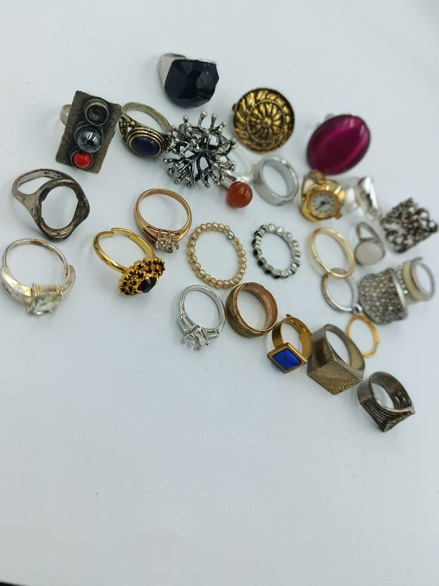 Großes Ringe Konvolut Damenringe Modeschmuck Sammlung ca 176g