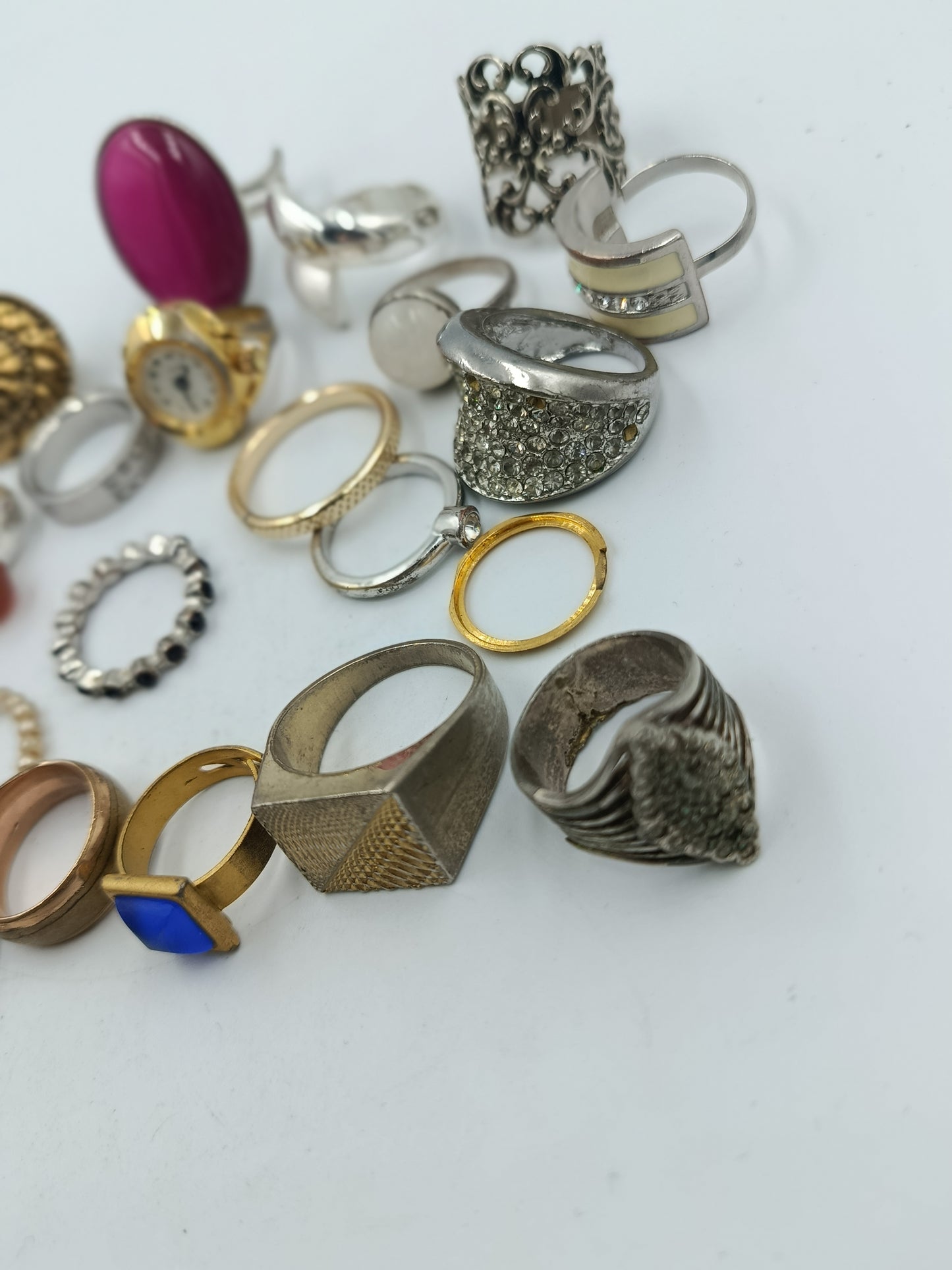 Großes Ringe Konvolut Damenringe Modeschmuck Sammlung ca 176g