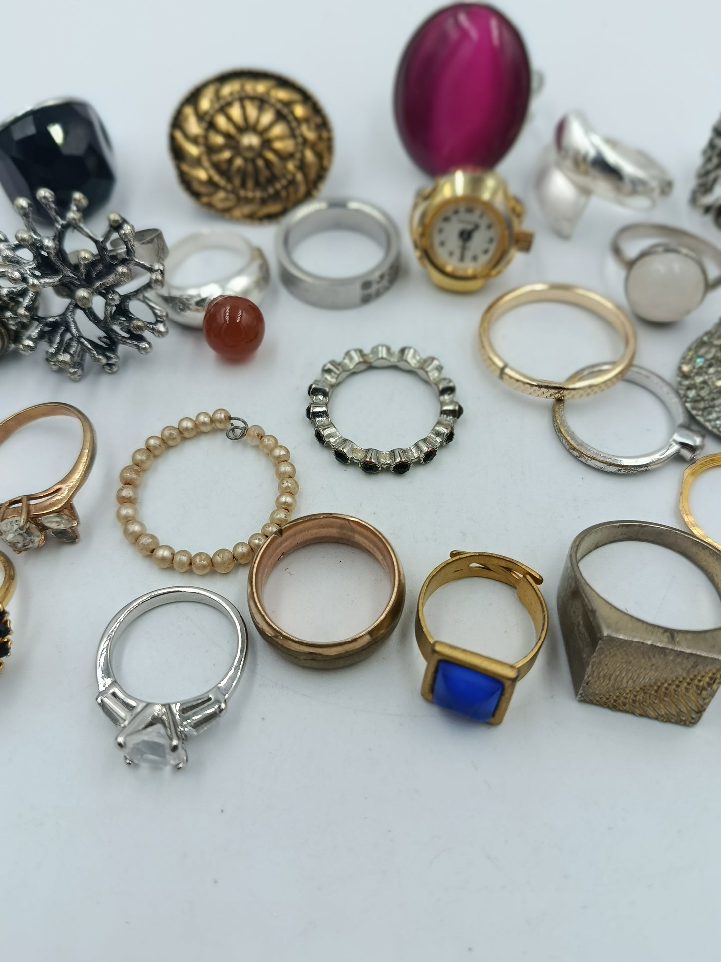 Großes Ringe Konvolut Damenringe Modeschmuck Sammlung ca 176g