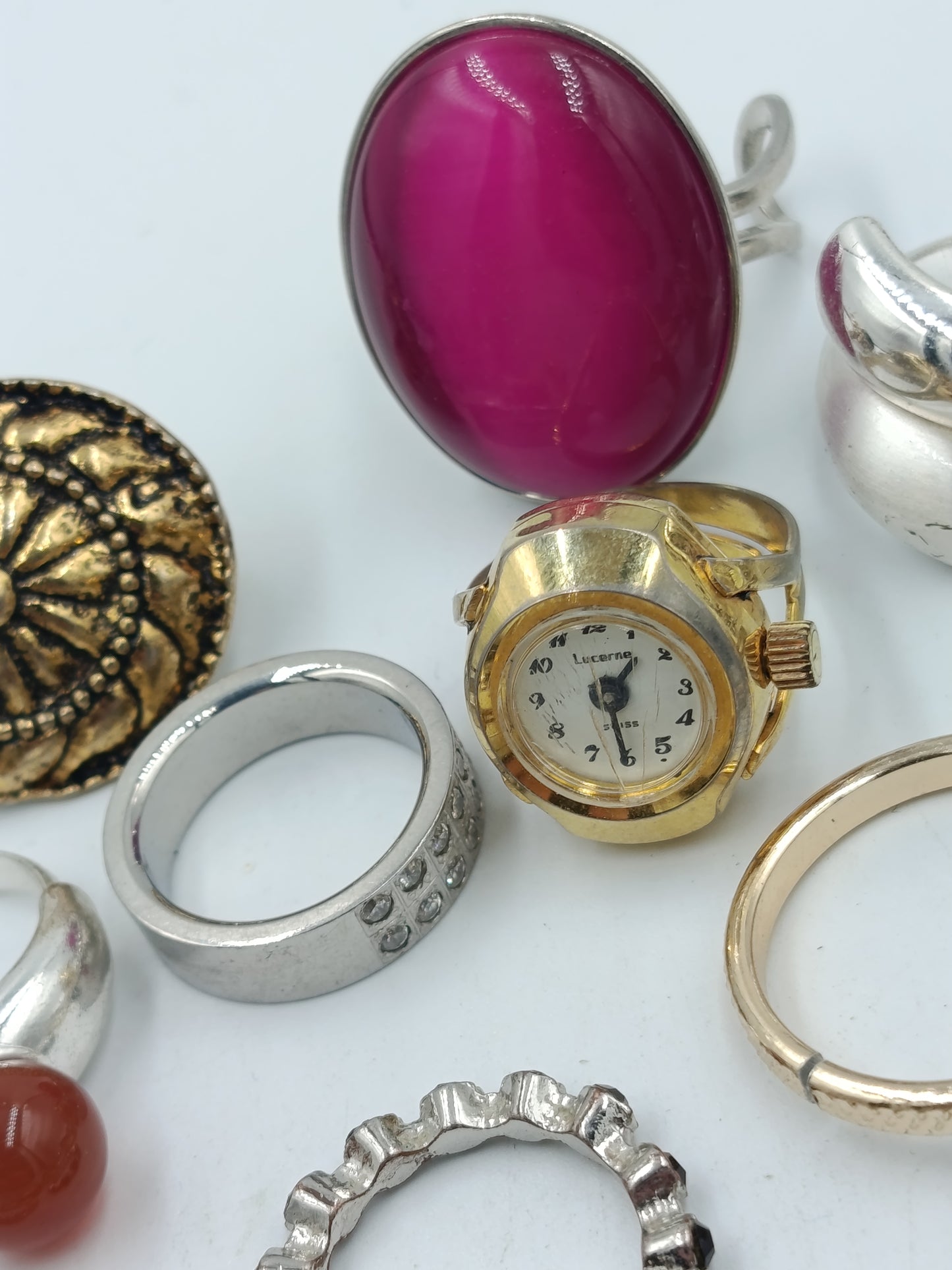 Großes Ringe Konvolut Damenringe Modeschmuck Sammlung ca 176g