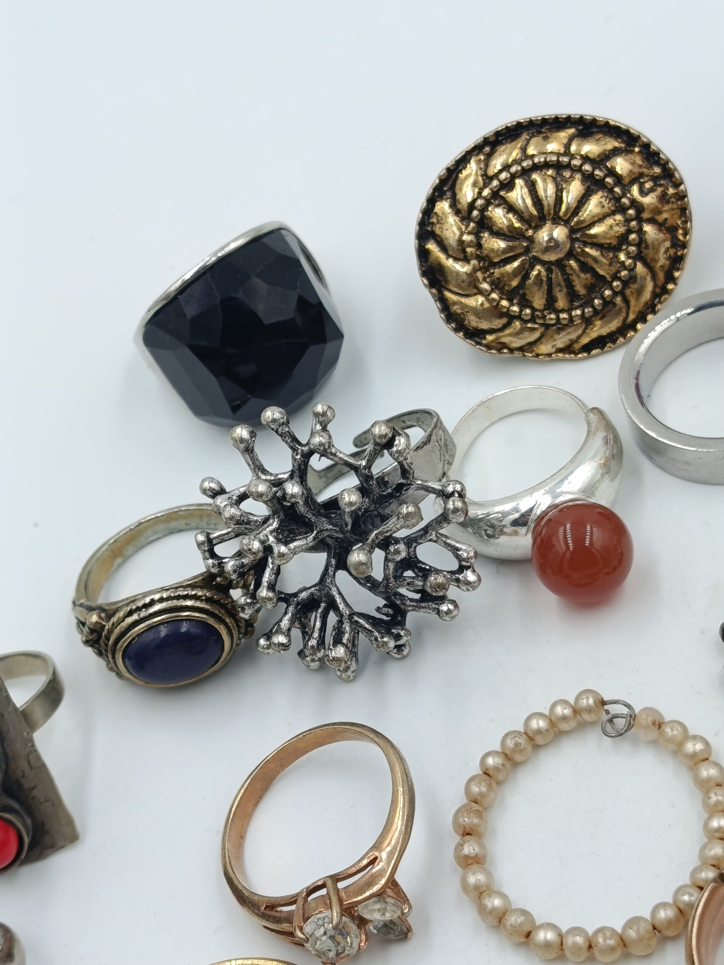 Großes Ringe Konvolut Damenringe Modeschmuck Sammlung ca 176g