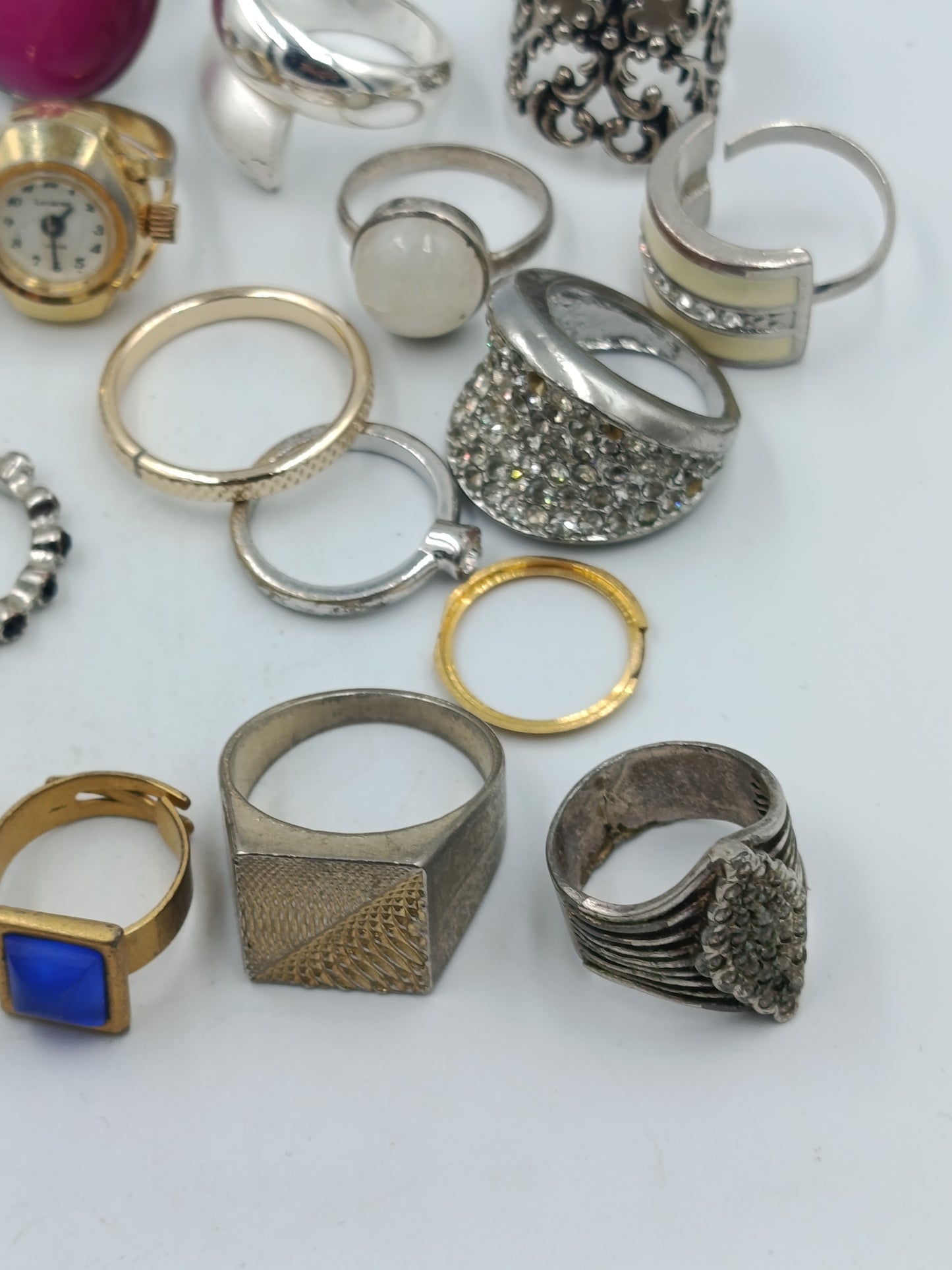 Großes Ringe Konvolut Damenringe Modeschmuck Sammlung ca 176g
