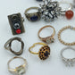 Großes Ringe Konvolut Damenringe Modeschmuck Sammlung ca 176g