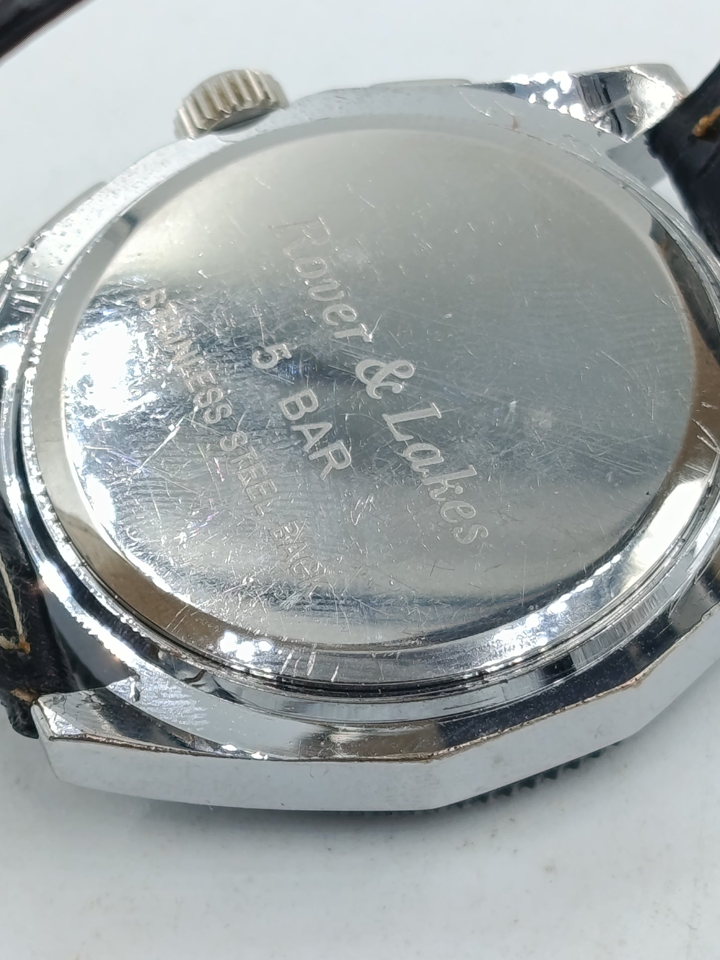 River und Lakes Chronograph Herren Uhr 5 BAR Leder Schwarz Sportlich