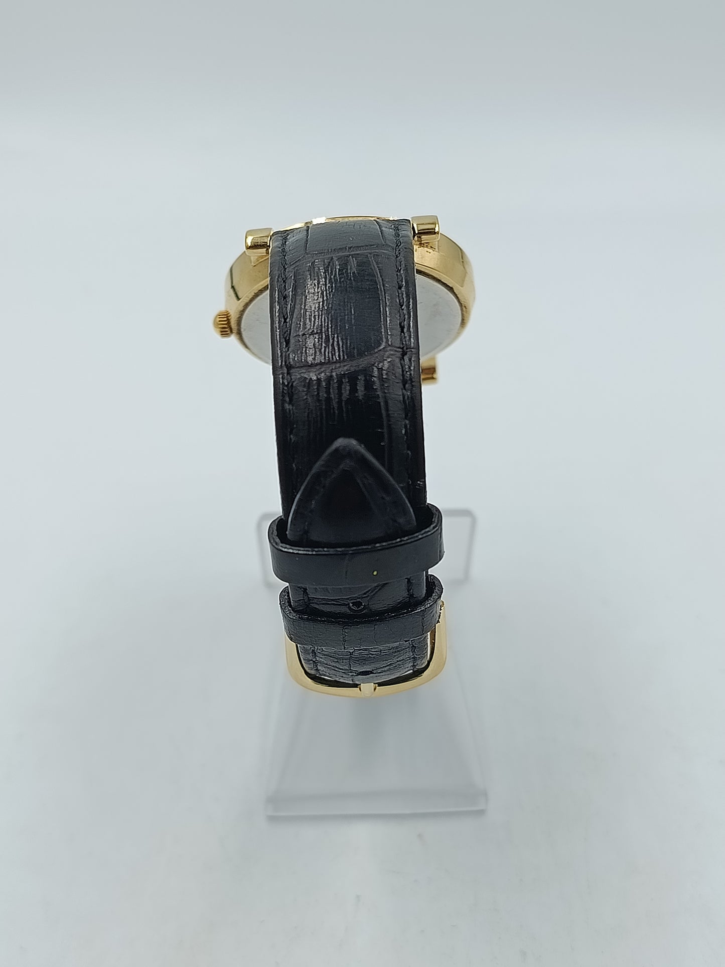 IBC Pforzheim Herren Uhr Vergoldet Datum Leder Made in Germany