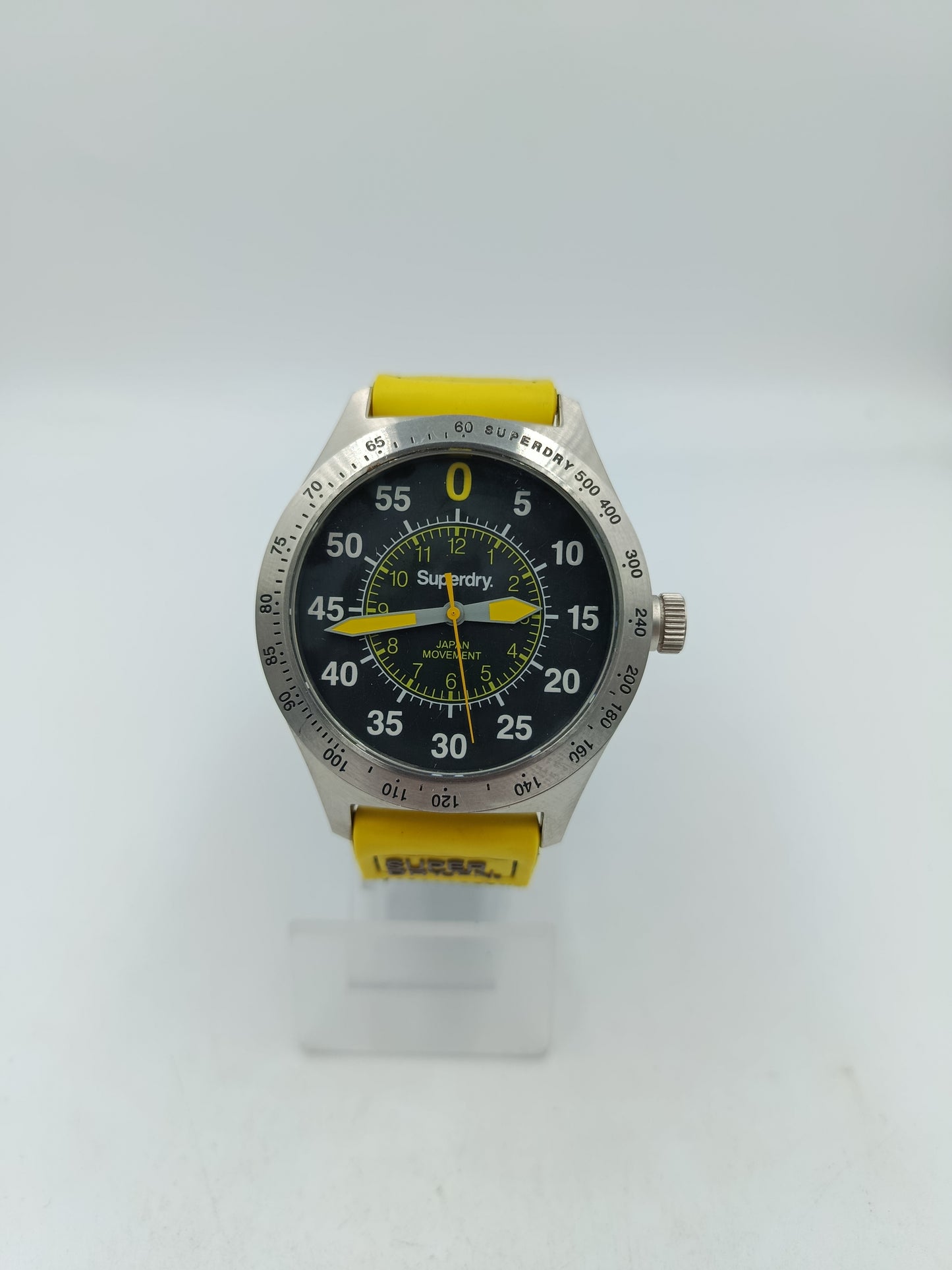 Superdry Herren Uhr Sport Gelb Schwarz Japan Movement Edelstahl