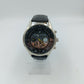 Daniel Hechter Paris Herren Uhr Chronograph Look Schwarz Edelstahl Leder