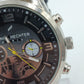 Daniel Hechter Paris Herren Uhr Chronograph Look Schwarz Edelstahl Leder