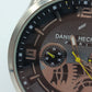 Daniel Hechter Paris Herren Uhr Chronograph Look Schwarz Edelstahl Leder