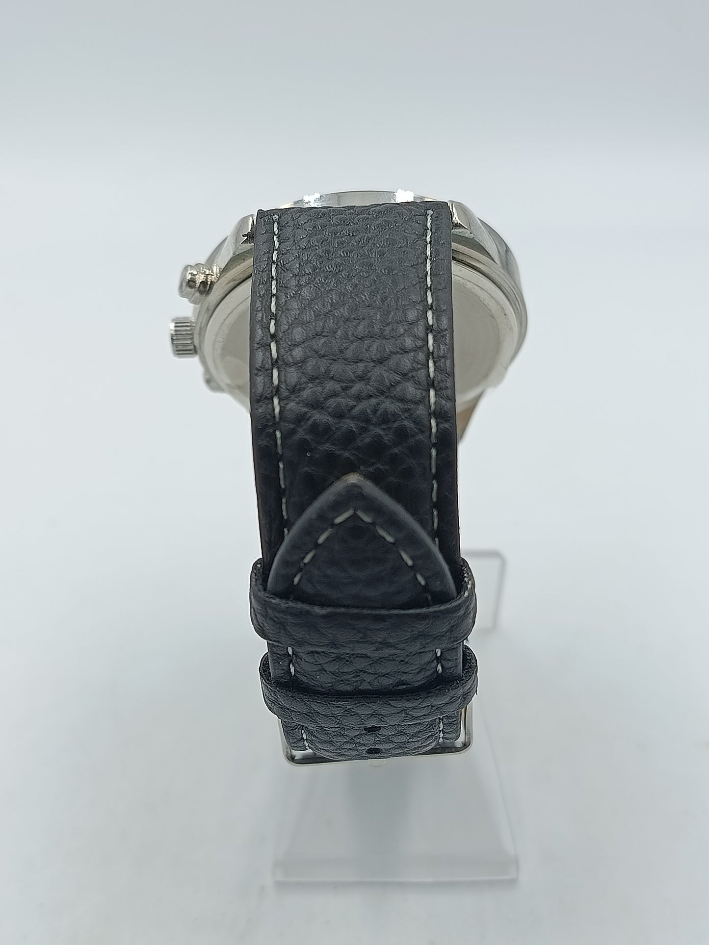 Daniel Hechter Paris Herren Uhr Chronograph Look Schwarz Edelstahl Leder