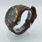 Ice Watch Herren Uhr Braun 10 ATM Datum Silikonarmband Sport Taucherstil