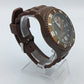 Ice Watch Herren Uhr Braun 10 ATM Datum Silikonarmband Sport Taucherstil