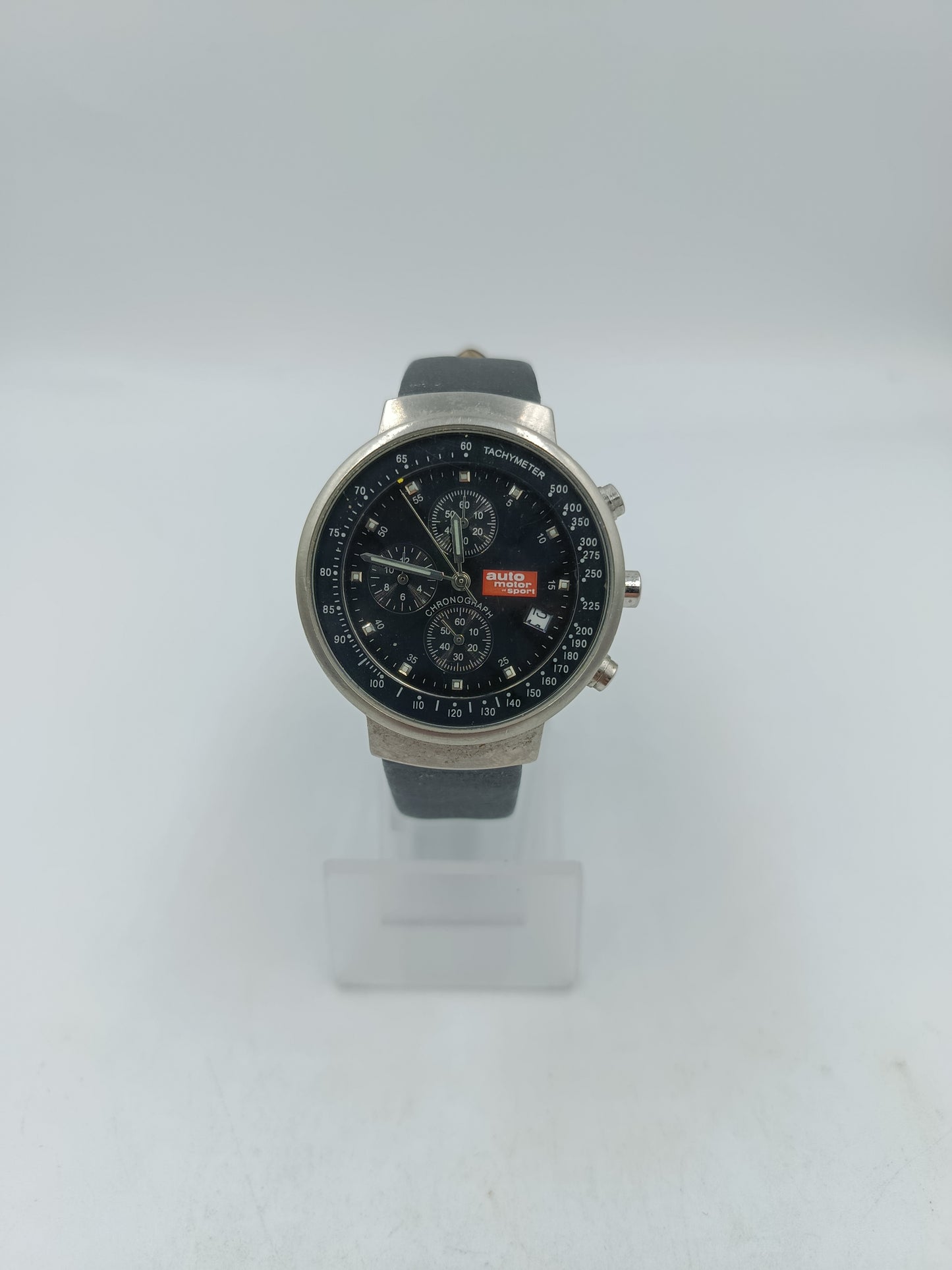 Auto Motor und Sport Chronograph Herren Uhr Tachymeter Datum Quarz Sport