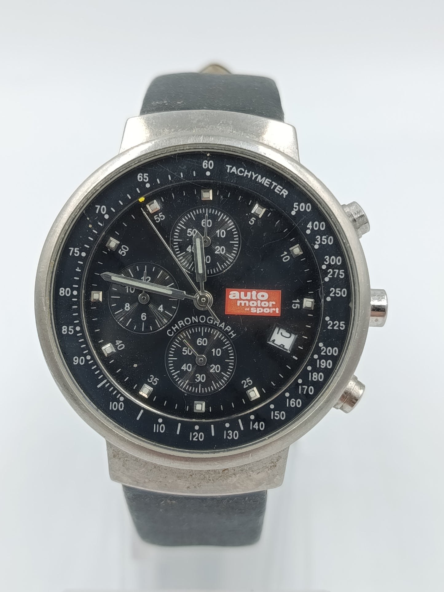 Auto Motor und Sport Chronograph Herren Uhr Tachymeter Datum Quarz Sport