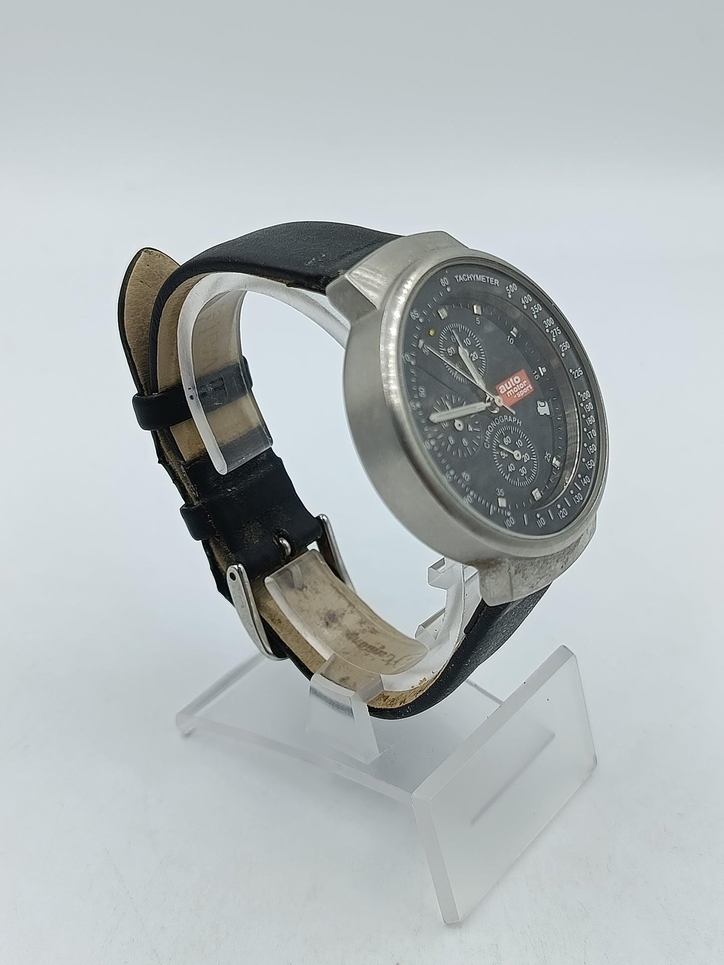 Auto Motor und Sport Chronograph Herren Uhr Tachymeter Datum Quarz Sport