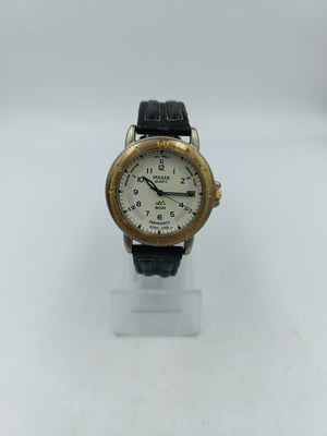 Pulsar Herren Uhr 50M Quarz Datum Vintage Outdoor Emergency Dial