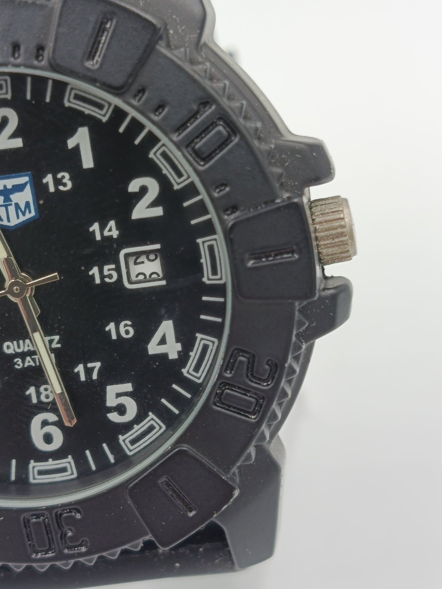 Herren Uhr Sportlich Schwarz 3ATM Datum Quarz Outdoor Armbanduhr