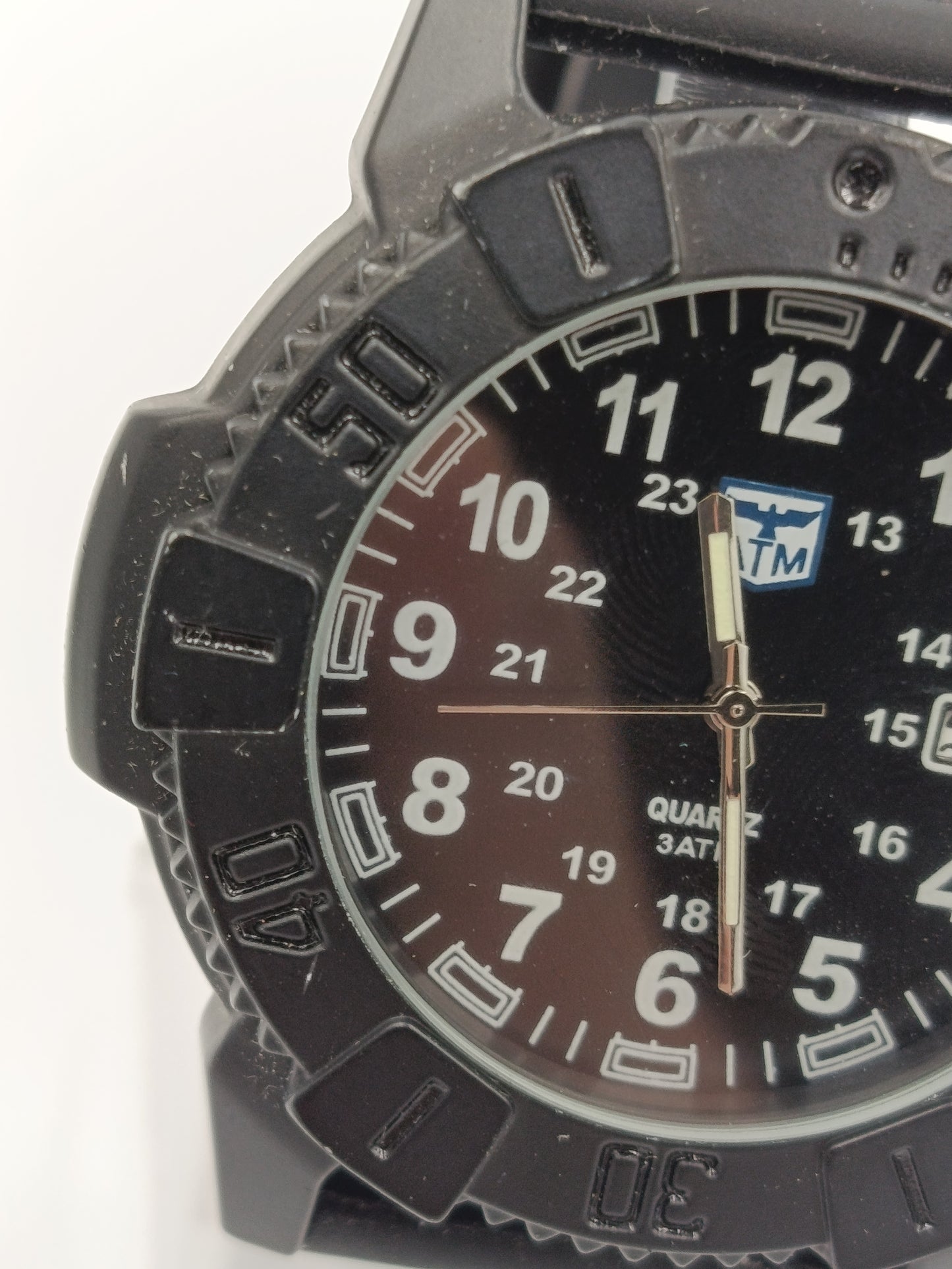 Herren Uhr Sportlich Schwarz 3ATM Datum Quarz Outdoor Armbanduhr