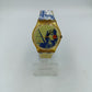 Swatch Uhr nine Vintage Swiss Made Gelb Transparent Kunst Design