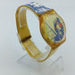 Swatch Uhr nine Vintage Swiss Made Gelb Transparent Kunst Design