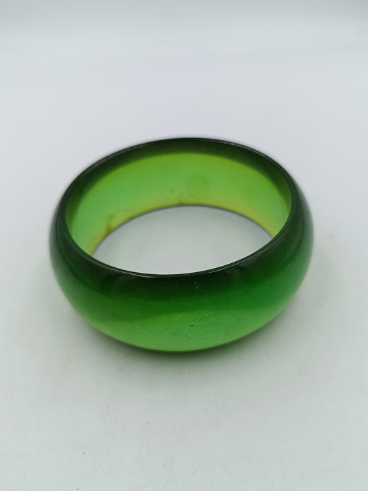 Vintage Armreif Grün Kunststoff Bakelit Stil 7cm Schmuck Damen