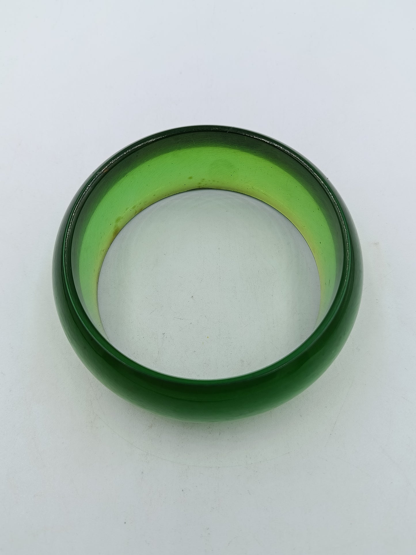 Vintage Armreif Grün Kunststoff Bakelit Stil 7cm Schmuck Damen
