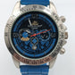 Longboard Stories Herren Uhr Chronograph Look Blau Tachymeter Sport